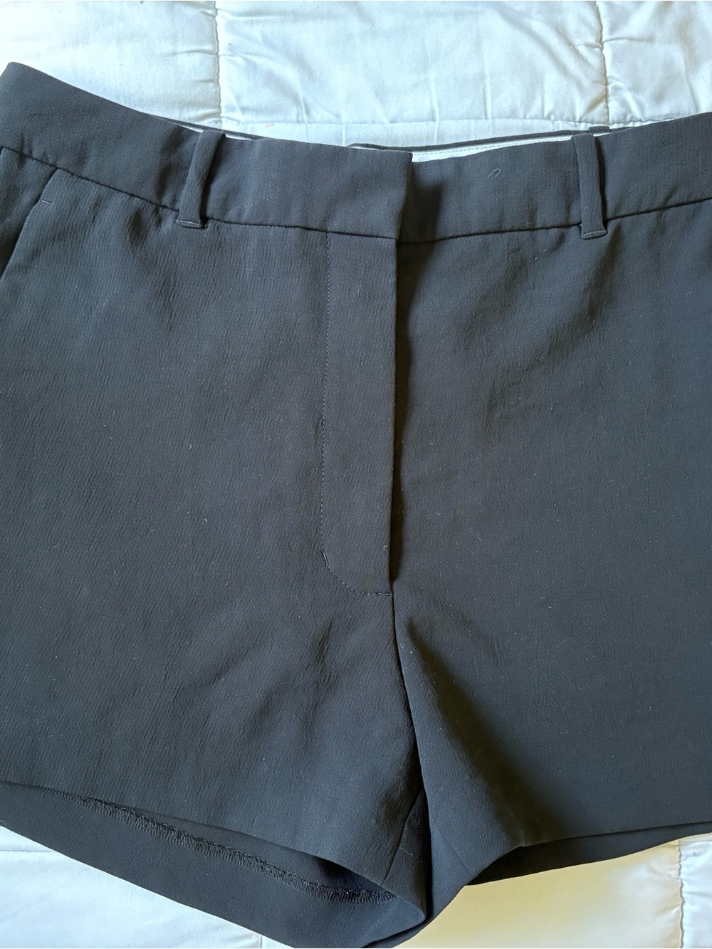 Aritzia Black High-Waist Tailored Shorts